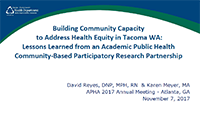 Building community capacity